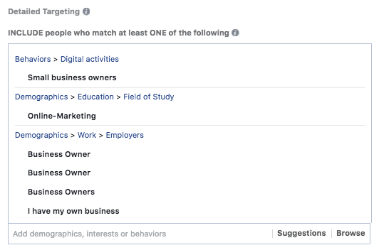 how to create a facebook audience for business and advertising detailed targeting